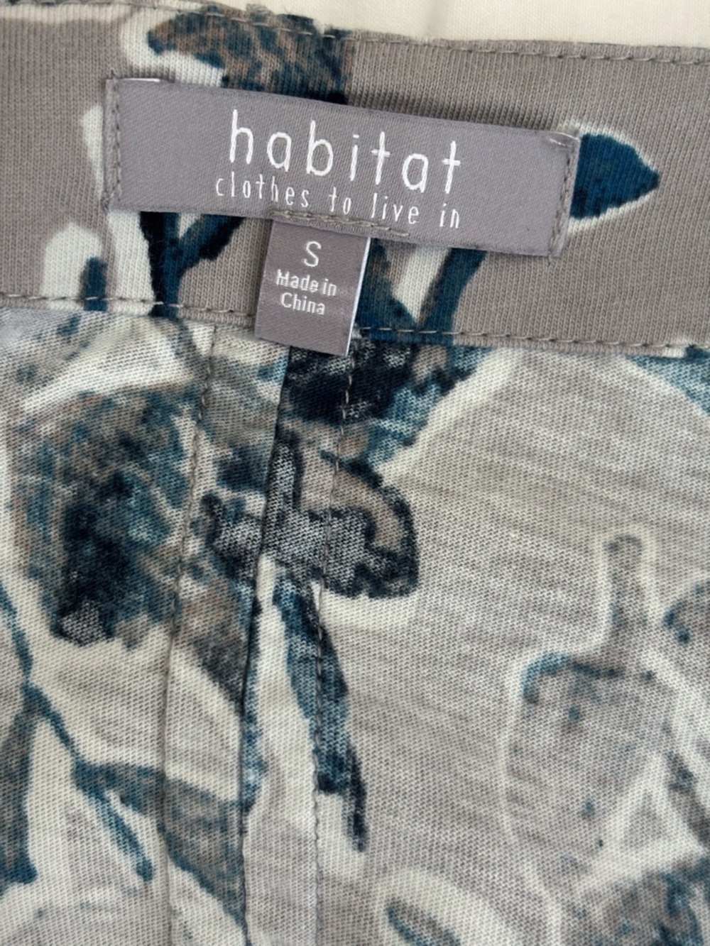 Habitat Grey & Blue Floral Swing Tunic Top Small - Picture 6 of 8